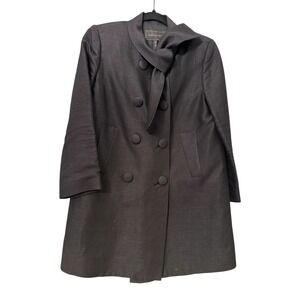 BCBG MAX AZRIA Women's Double Breasted Neck Bow Tie Trench Coat S